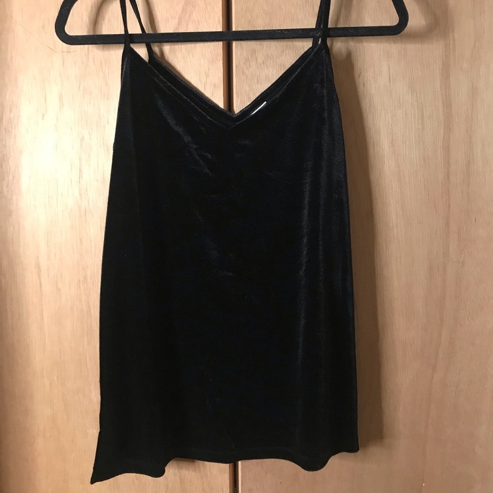Black velvet tank